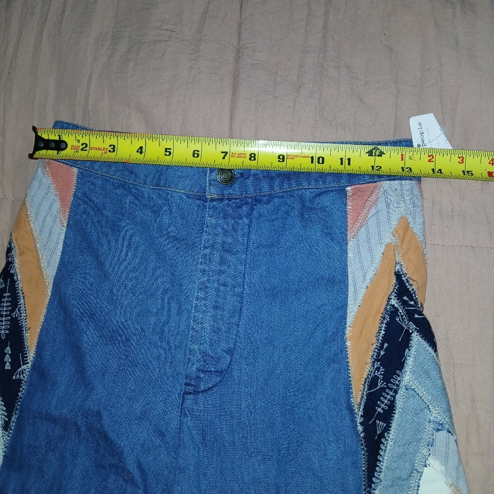 We Free People 26 FABULOUS Stick By Your Side Patched Wide-Leg Jeans Flare Pants - Picture 4 of 16